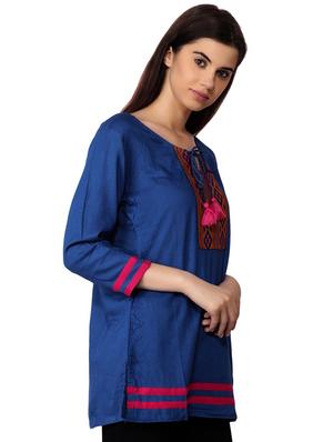 embroidered straight kurti - 16301488 - Standard Image - 2