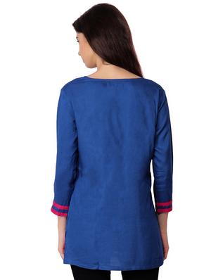 embroidered straight kurti - 16301488 - Standard Image - 3