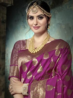 zari banarasi saree with blouse - 16301750 - Standard Image - 2