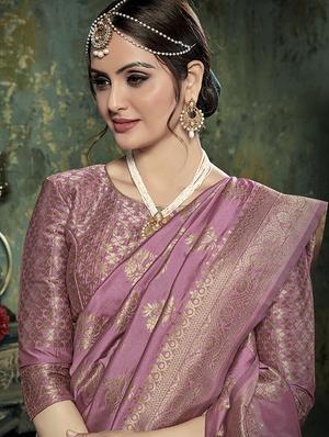 zari banarasi saree with blouse - 16301751 - Standard Image - 2