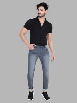 grey denim heavy washed jeans - 16301821 - Standard Image - 4