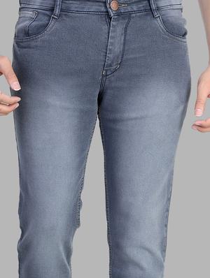 grey denim heavy washed jeans - 16301821 - Standard Image - 5