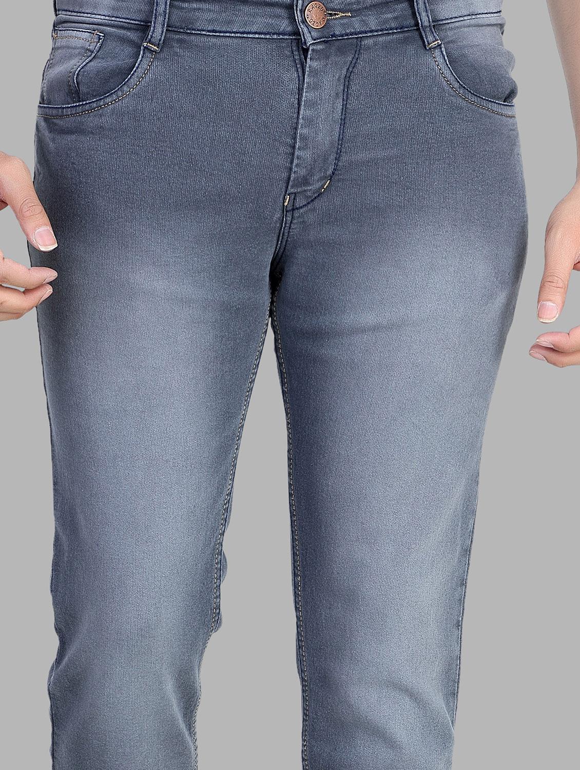 grey denim heavy washed jeans - 16301821 - Zoom Image - 5