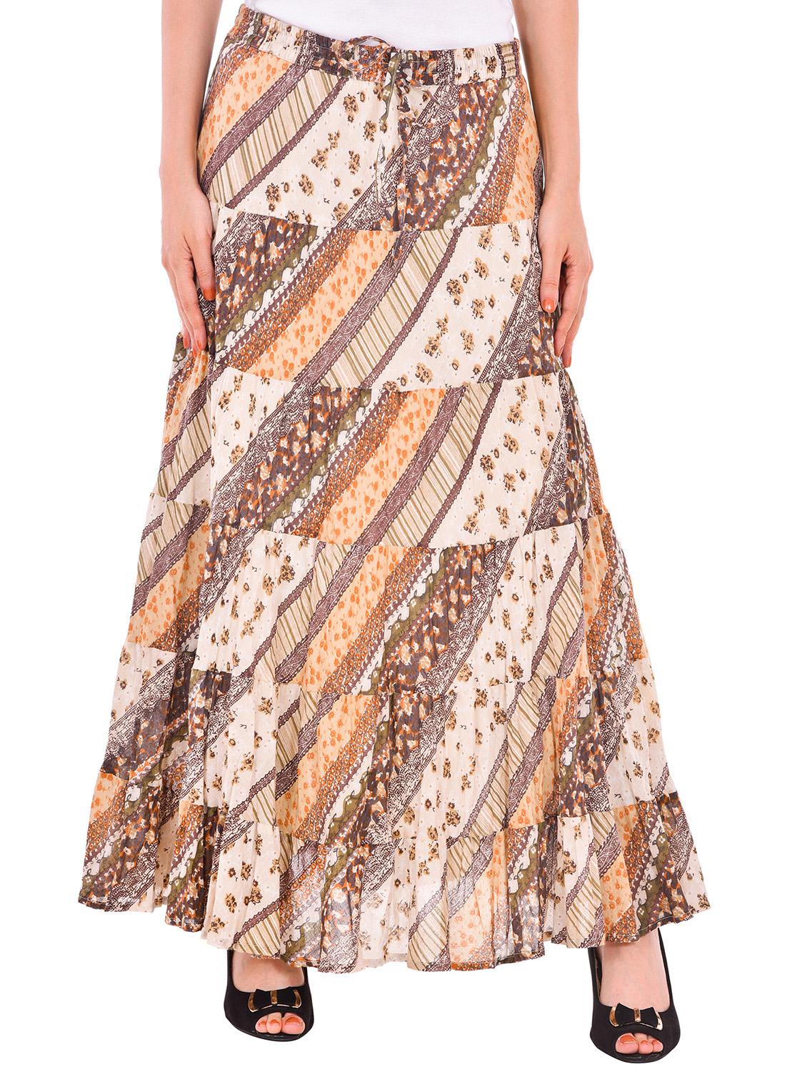 mid rise drawstring tiered skirt - 16301902 - Zoom Image - 1