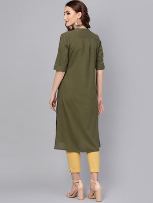 solid pintucks kurta pant set - 16302028 - Standard Image - 3