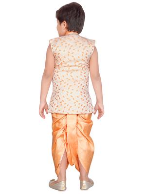 orange jute dhoti kurta set - 16302112 - Standard Image - 3