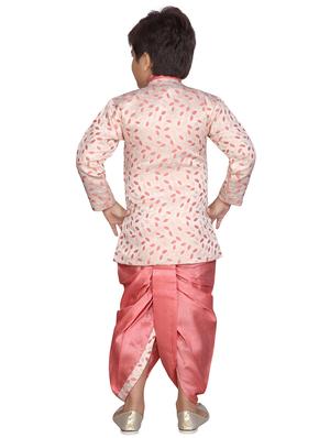 pink jute dhoti kurta set - 16302113 - Standard Image - 3