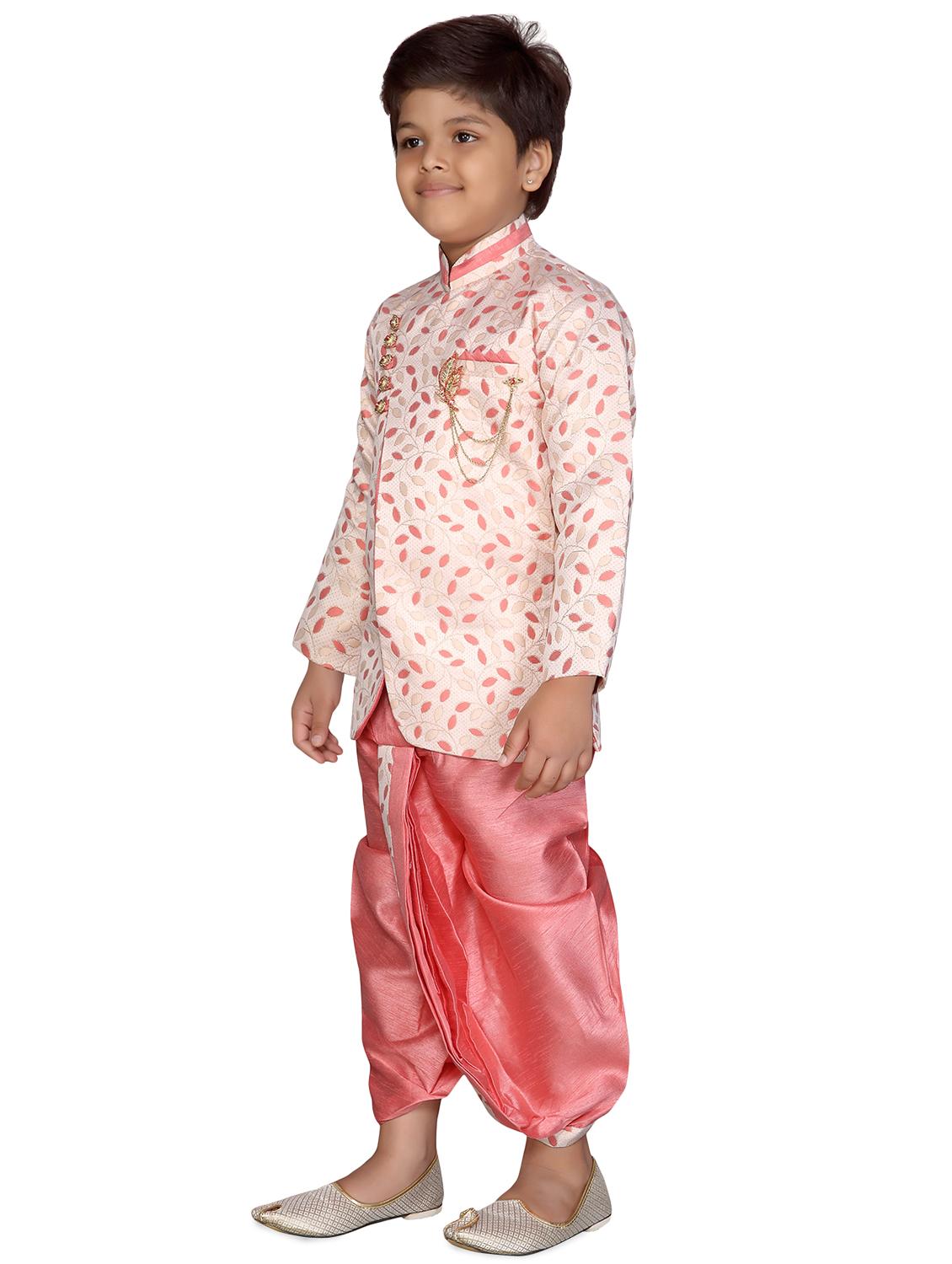 pink jute dhoti kurta set - 16302113 - Zoom Image - 2