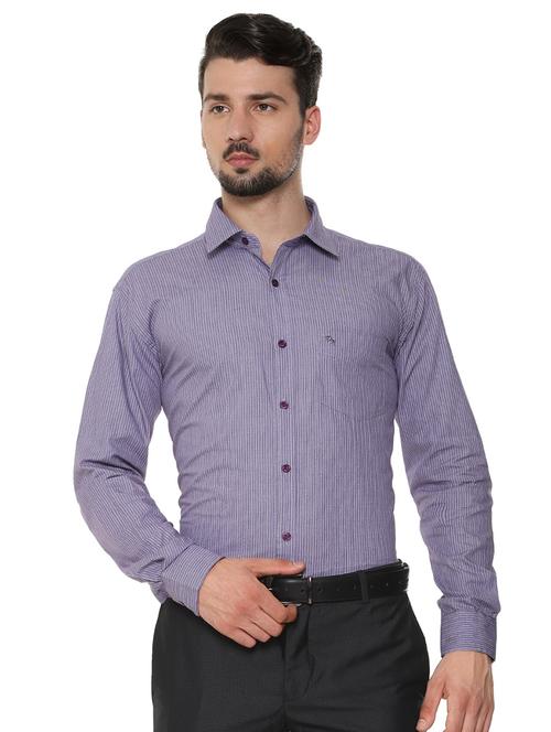 purple striped formal shirt - 16302141 - Standard Image - 1