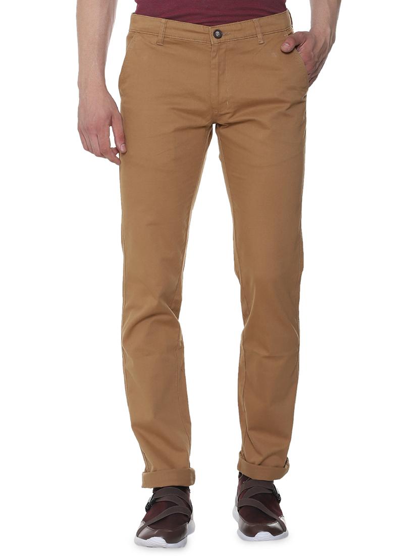 brown solid chinos - 16302234 - Zoom Image - 1