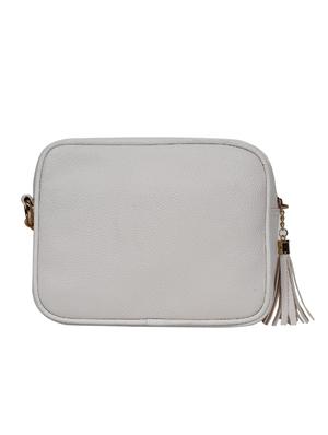 white leatherette (pu) regular sling bag - 16302321 - Standard Image - 2