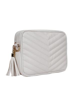 white leatherette (pu) regular sling bag - 16302321 - Standard Image - 4