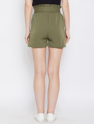 frill waist tie knot shorts - 16302387 - Standard Image - 3
