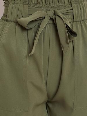 frill waist tie knot shorts - 16302387 - Standard Image - 5
