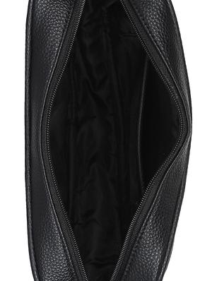 black leatherette (pu) regular sling bag - 16302440 - Standard Image - 3