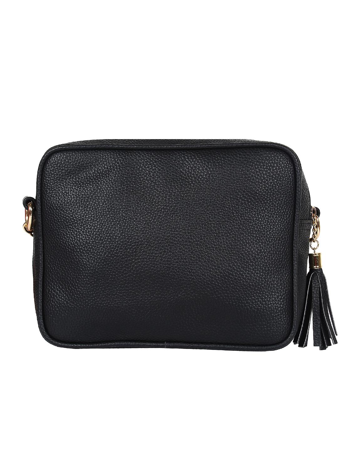 black leatherette (pu) regular sling bag - 16302440 - Zoom Image - 2