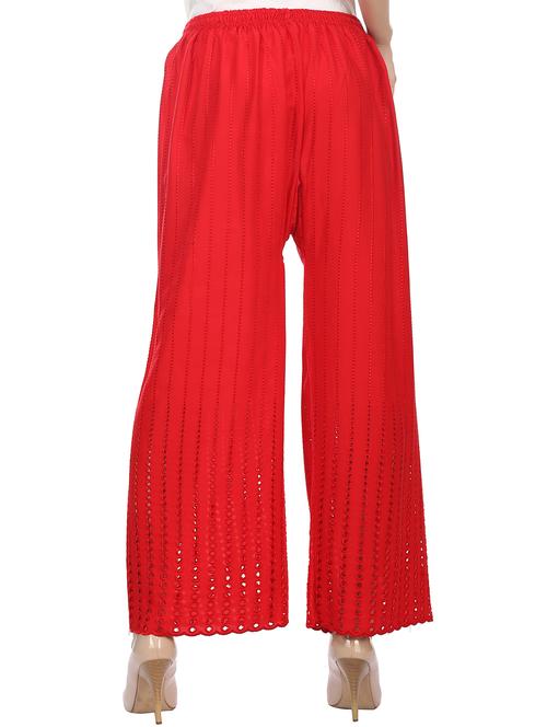 solid embroidered palazzo - 16302787 - Standard Image - 1