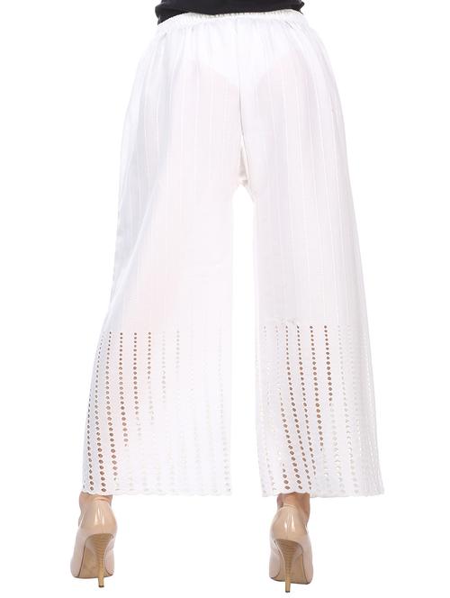 Solid embroidered palazzo - 16302789 - Standard Image - 1
