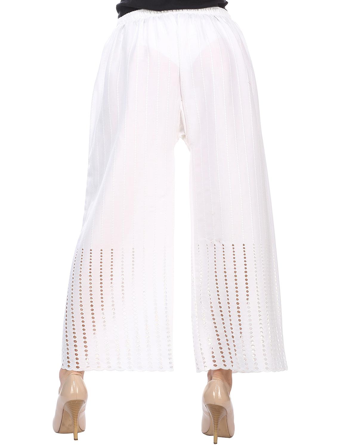 Solid embroidered palazzo - 16302789 - Zoom Image - 1