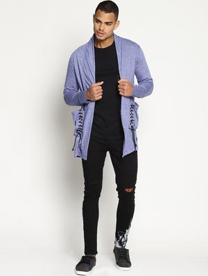 blue cotton shrug - 16302837 - Standard Image - 4