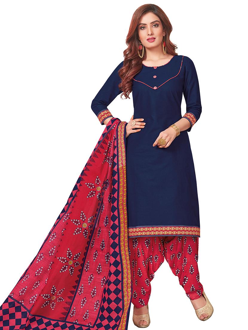 Printed salwar suit set - 16303188 - Zoom Image - 1