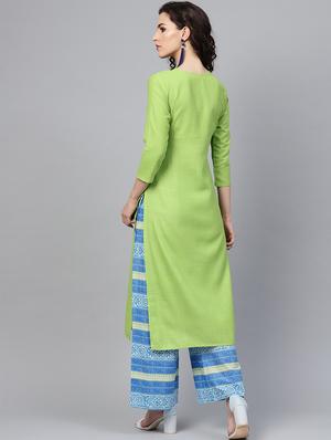 solid straight kurta - 16303430 - Standard Image - 3