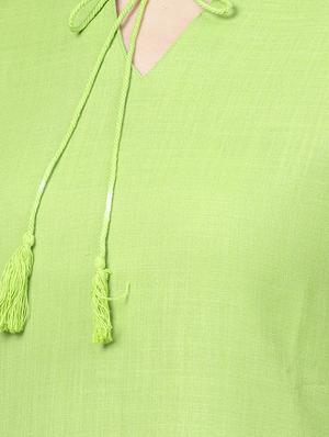 solid straight kurta - 16303430 - Standard Image - 4