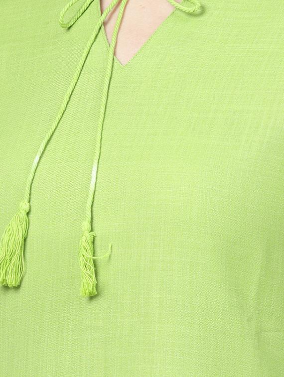 solid straight kurta - 16303430 - Zoom Image - 4