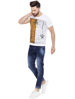 white tropical front print t-shirt - 16303540 - Standard Image - 4