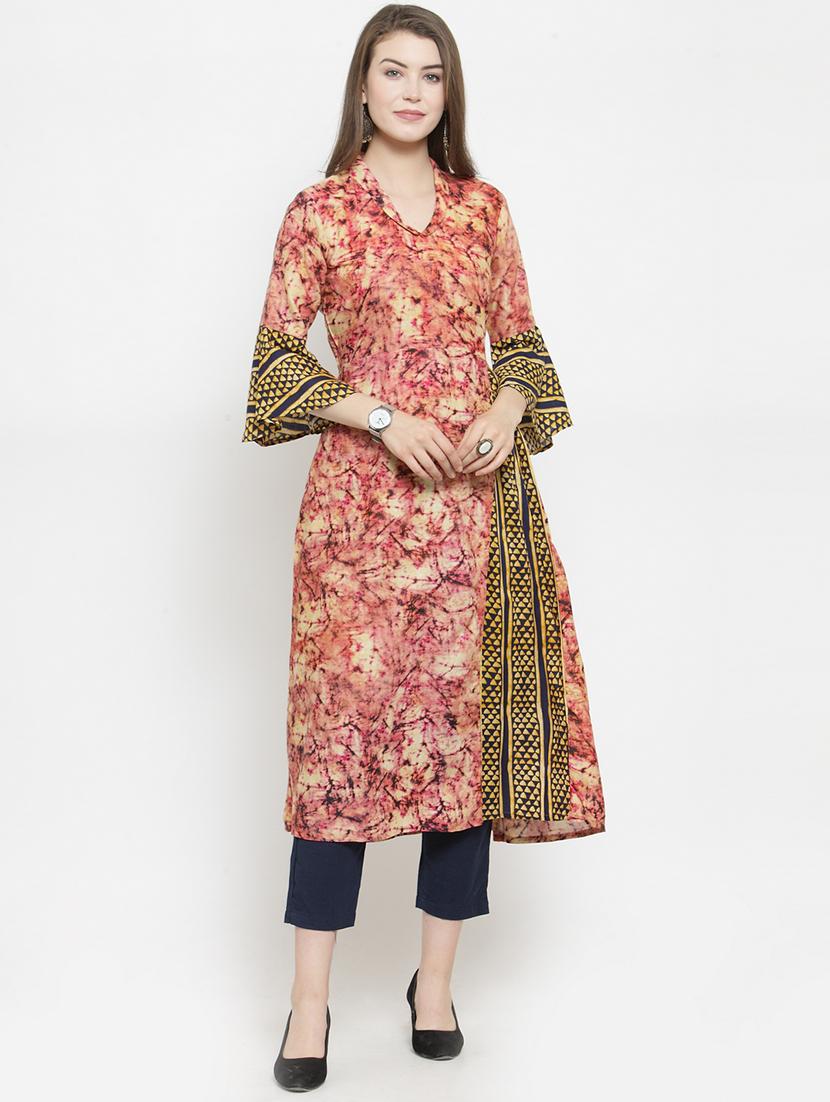 abstract printed kurta pant set - 16303595 - Zoom Image - 1