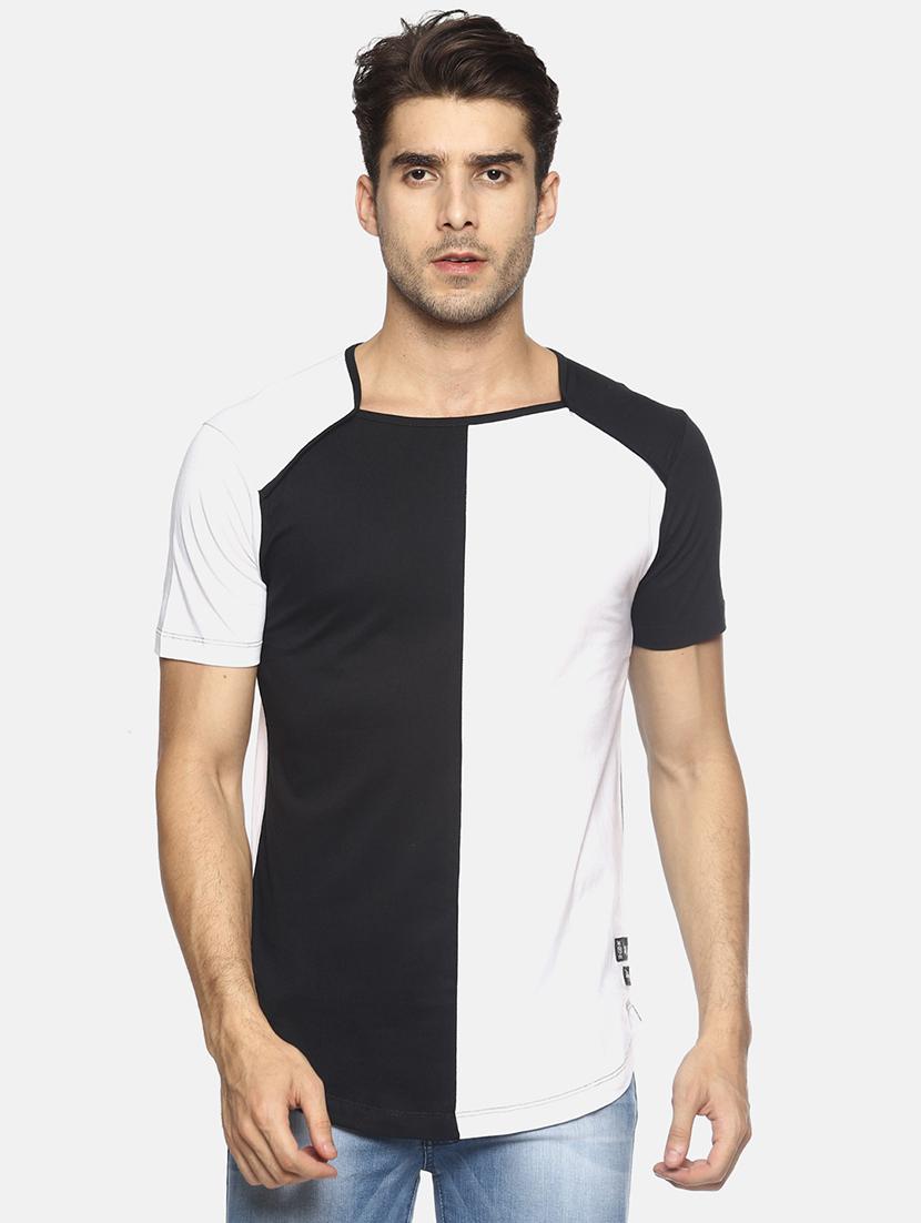monochrome color block tshirt - 16303681 - Zoom Image - 1