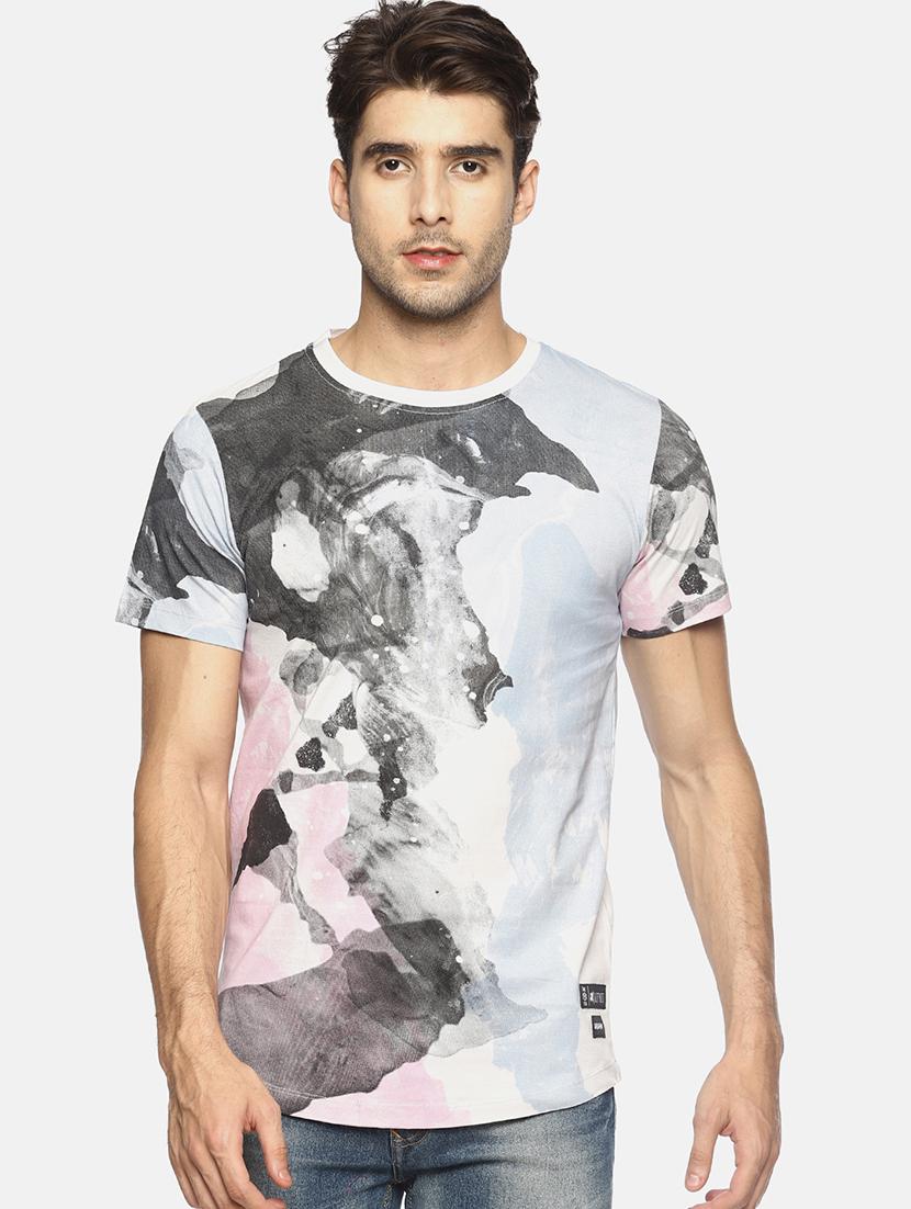multicolor all over print tshirt - 16303688 - Zoom Image - 1