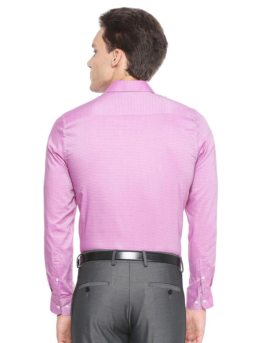 pink slim fit printed formal shirt - 16304096 - Zoom Image - 3