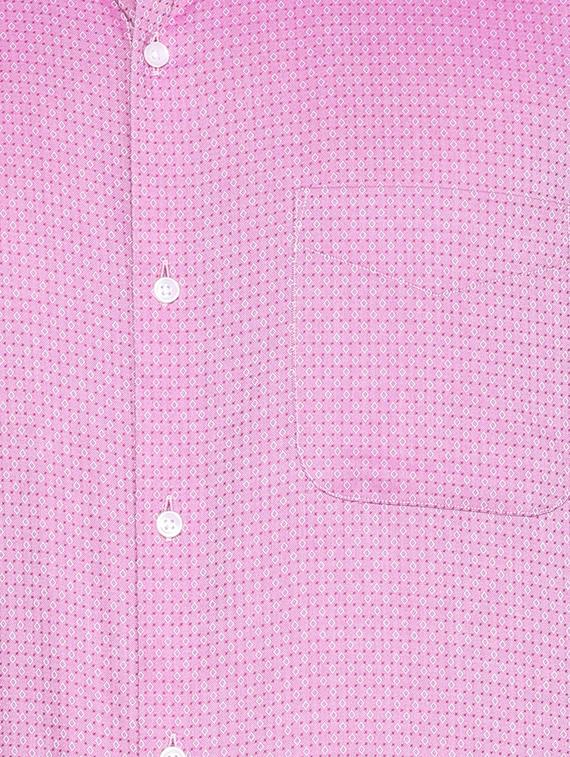 pink slim fit printed formal shirt - 16304096 - Zoom Image - 5