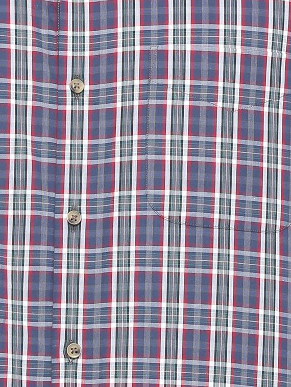 blue slim fit checked casual shirt - 16304098 - Zoom Image - 5