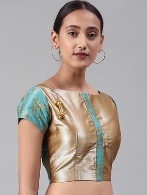 gold brocade blouse - 16304454 - Standard Image - 2