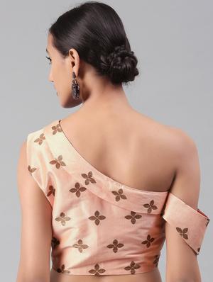 pink satin brocade blouse - 16304456 - Standard Image - 3