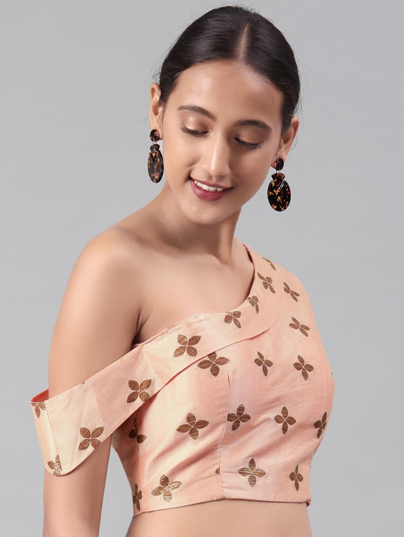 pink satin brocade blouse - 16304456 - Zoom Image - 2