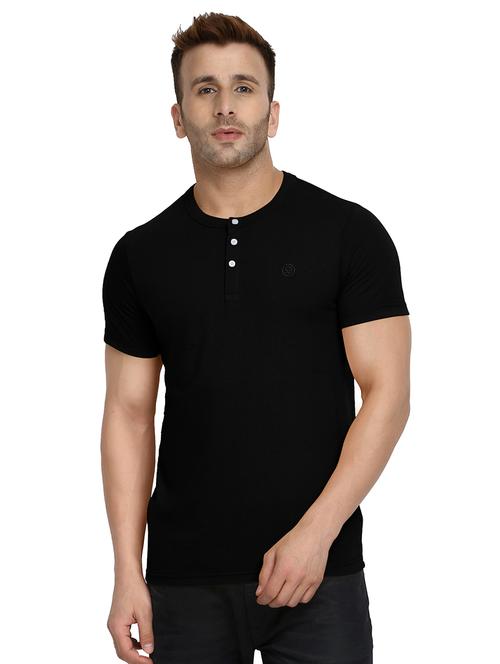 black solid t-shirt - 16304474 - Standard Image - 1