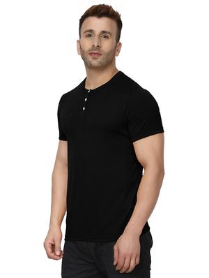 black solid t-shirt - 16304474 - Standard Image - 2