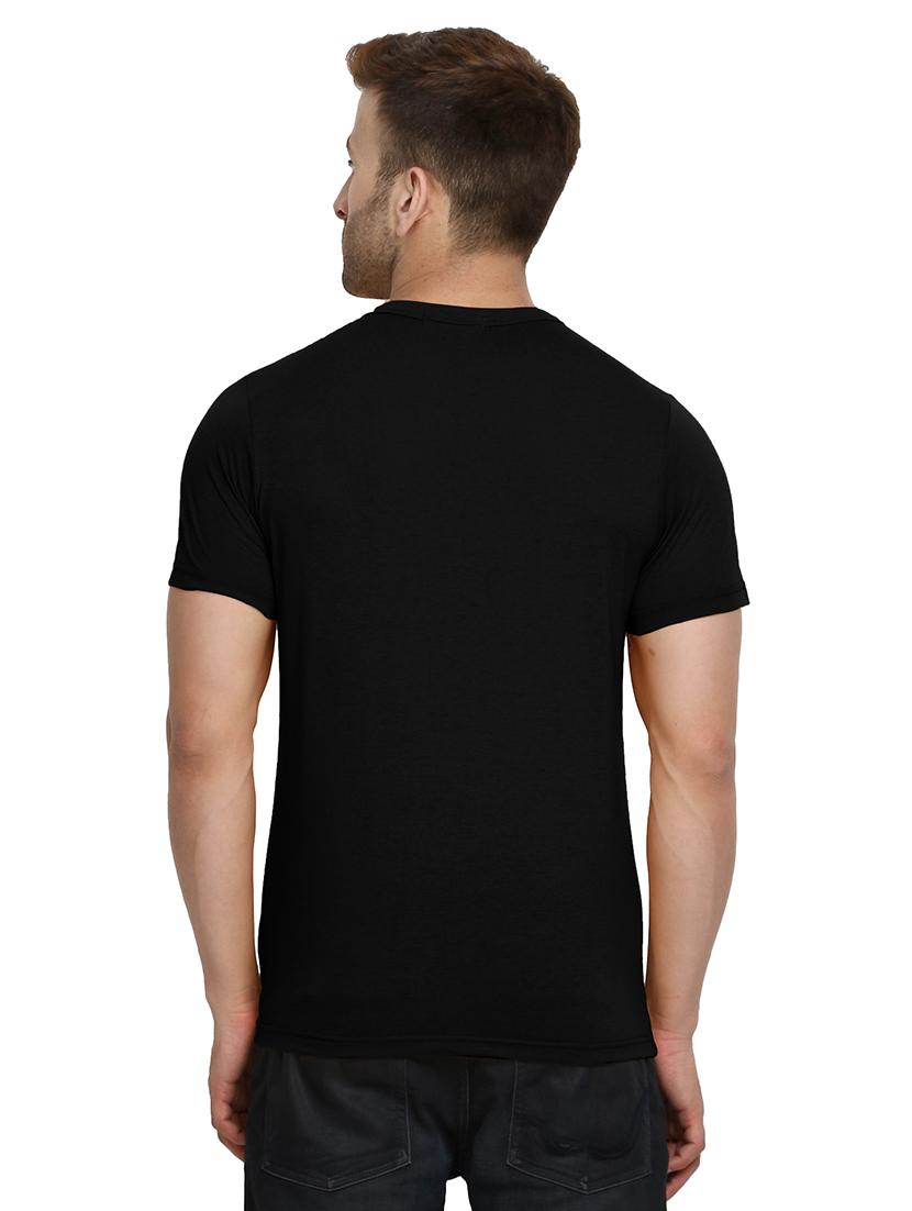 black solid t-shirt - 16304474 - Zoom Image - 3
