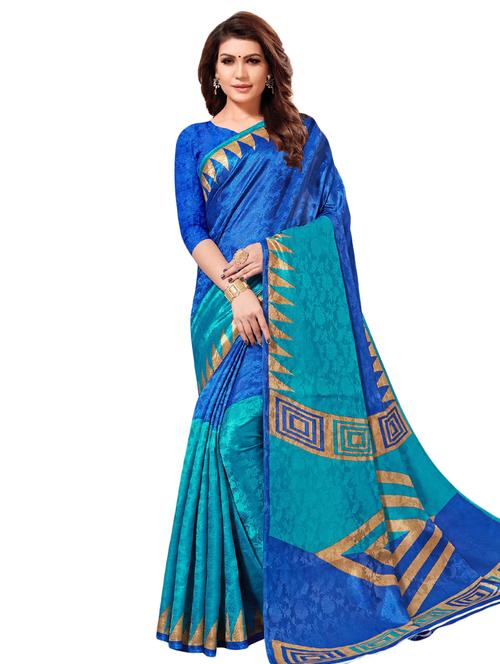 geometrical printed saree with blouse - 16304509 - Standard Image - 1