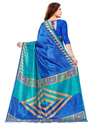 geometrical printed saree with blouse - 16304509 - Standard Image - 2