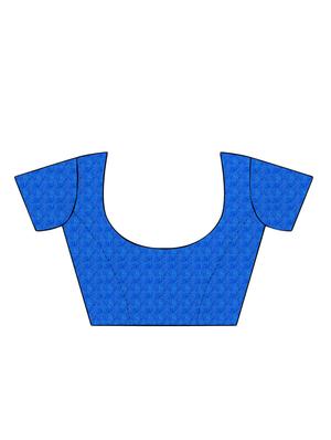 geometrical printed saree with blouse - 16304509 - Standard Image - 3