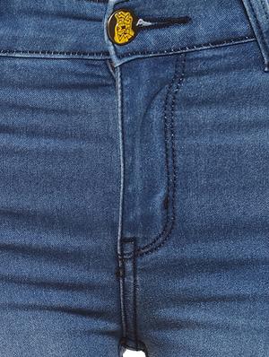 side taped frayed hem jeans - 16304637 - Standard Image - 4