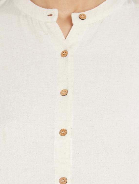 solid a-line kurta - 16304771 - Zoom Image - 4