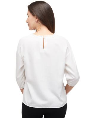 keyhole back schiffli top - 16304804 - Standard Image - 3