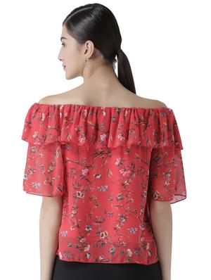 off-shoulder floral top - 16304811 - Standard Image - 3