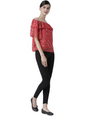 off-shoulder floral top - 16304811 - Standard Image - 4