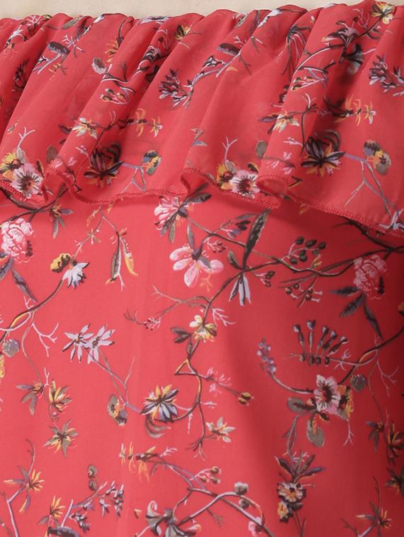 off-shoulder floral top - 16304811 - Zoom Image - 5